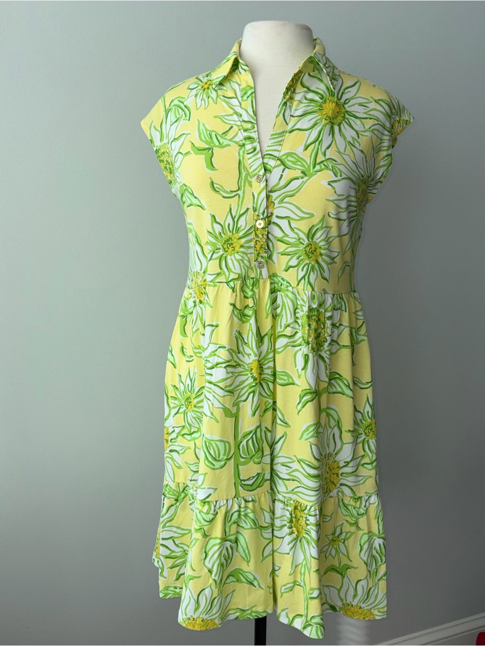 NWT Lilly Pulitzer Arley S Dress Limoncello Sunbelievable Sunflower green yellow